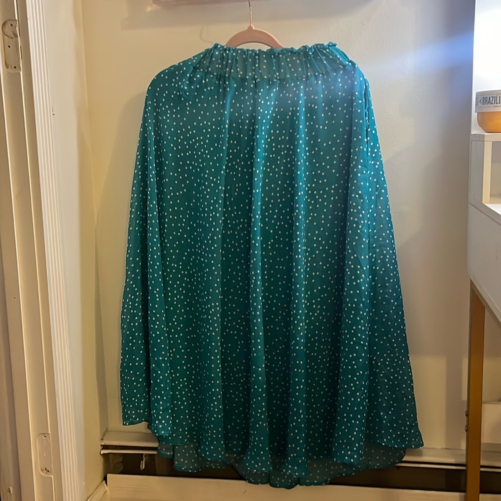 Pola Dot Blue Long Skirt